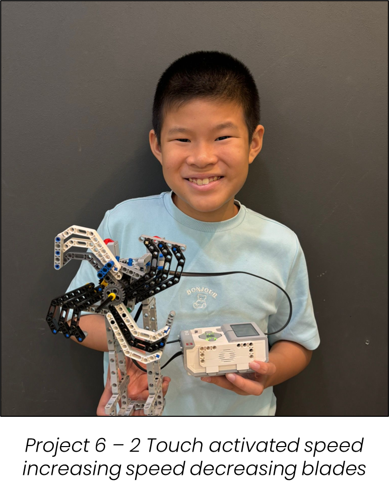 Project 6: 2 Touch activated speed increasing speed decreasing blades