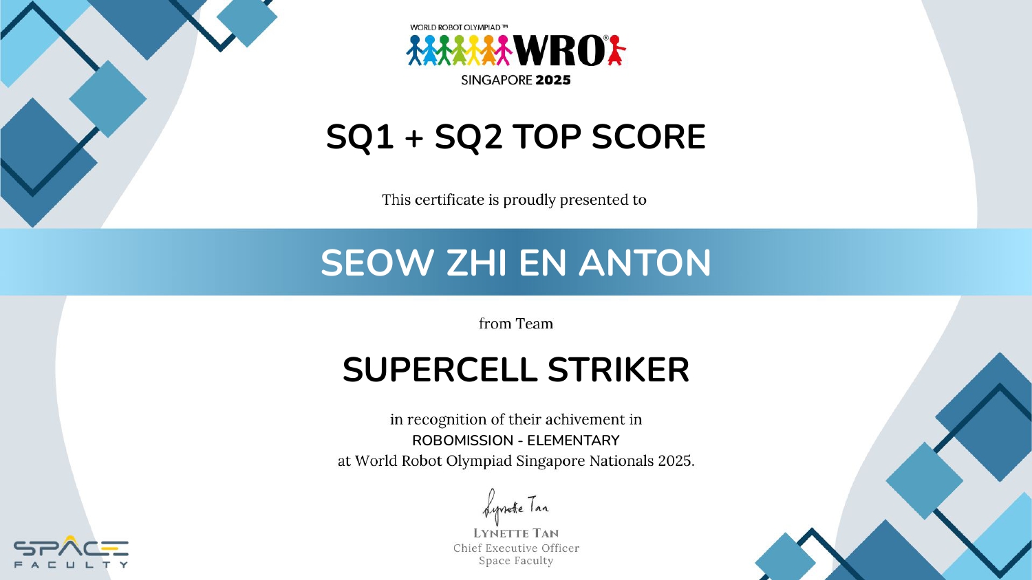 WRO SQ1 & SQ2 Top Scores