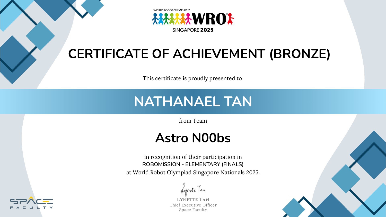 Coding Olympics 2025 Certificate