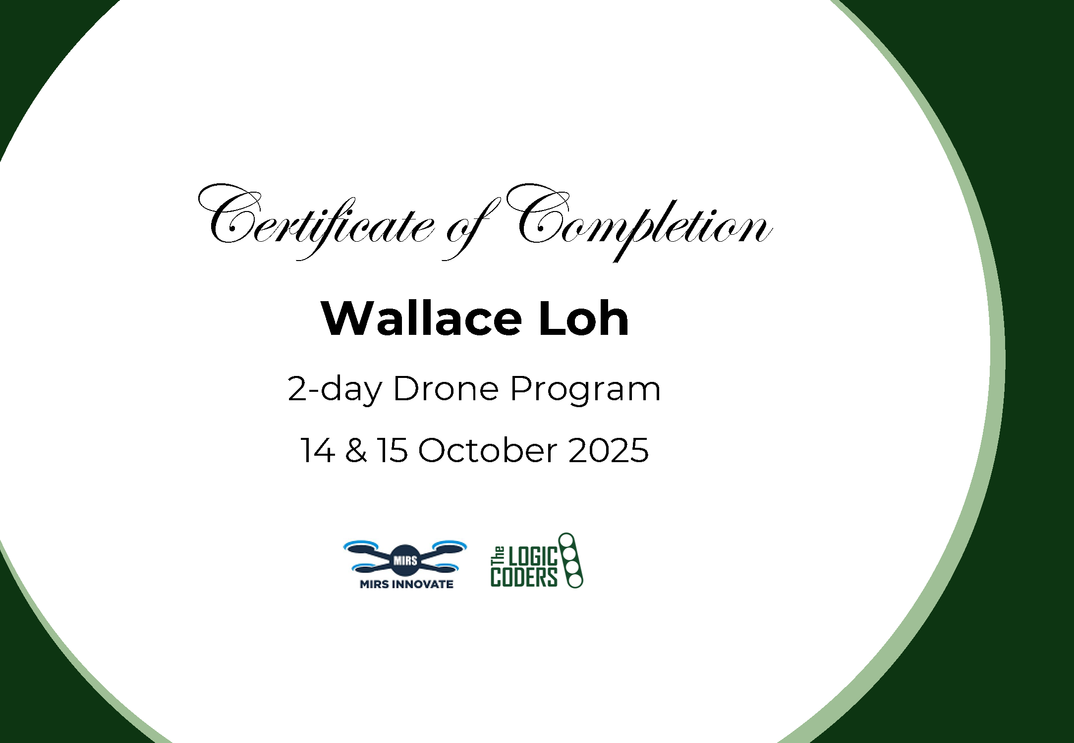 Coding Olympics 2025 Certificate